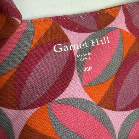 Garnet Hill Modern Geo Surplice Maxi Dress Women's Size 8P Red Pink Beach Summer - Picture 9 of 14